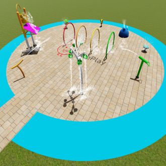 custom Splash Pad Design-150sqm