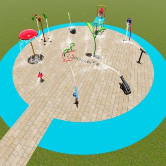Custom splash pad area design