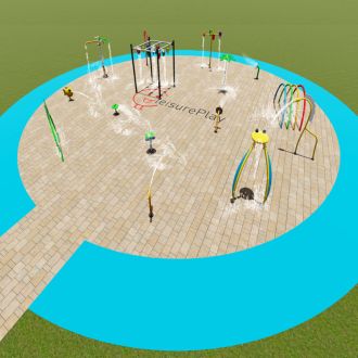 Custom splash pad area design